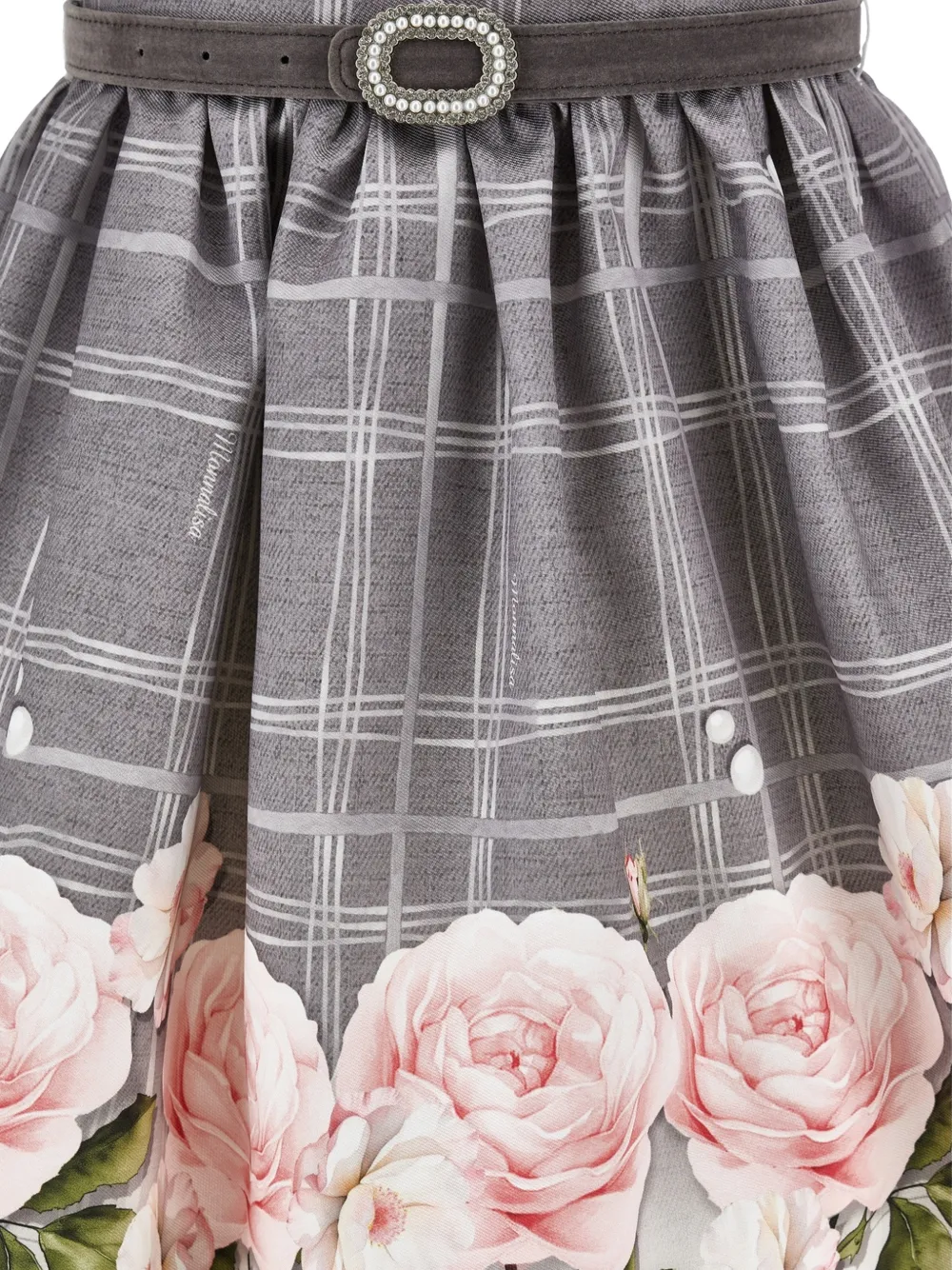 Monnalisa Jurk met bloemenprint Grijs