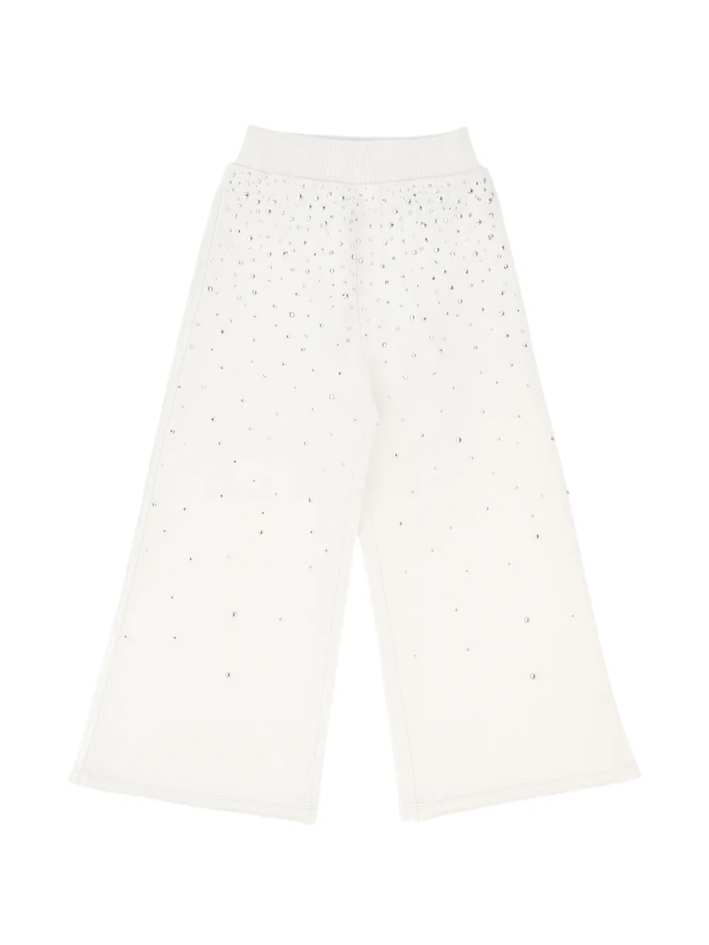 Monnalisa Pantaloni con strass - Bianco