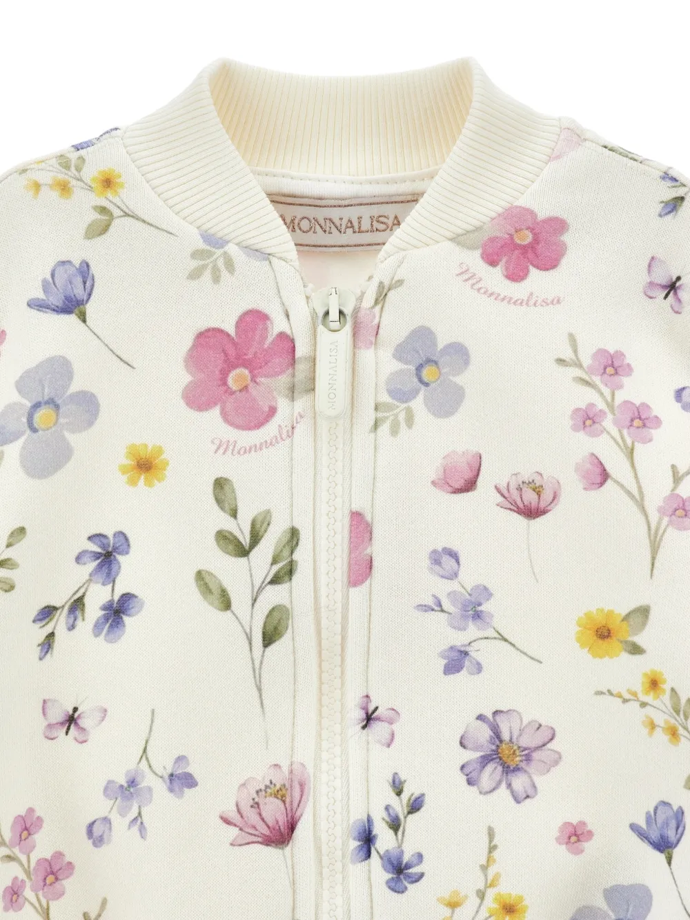 Monnalisa Twee trainingspakken met bloemenprint Beige