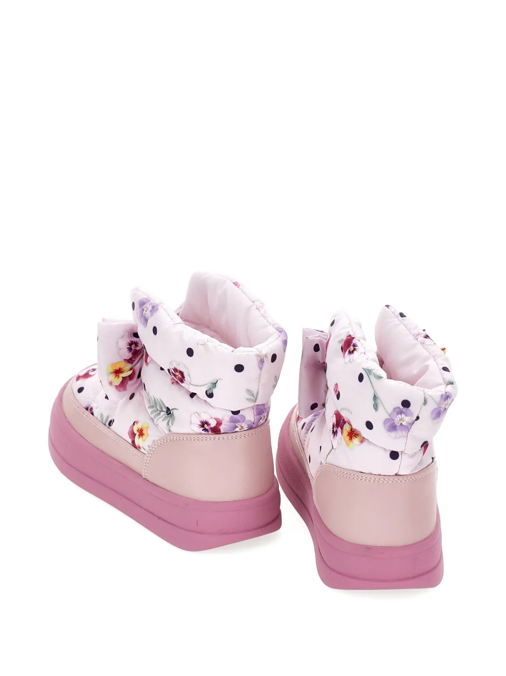 Monnalisa Laarzen met bloemenprint en strikdetail Roze