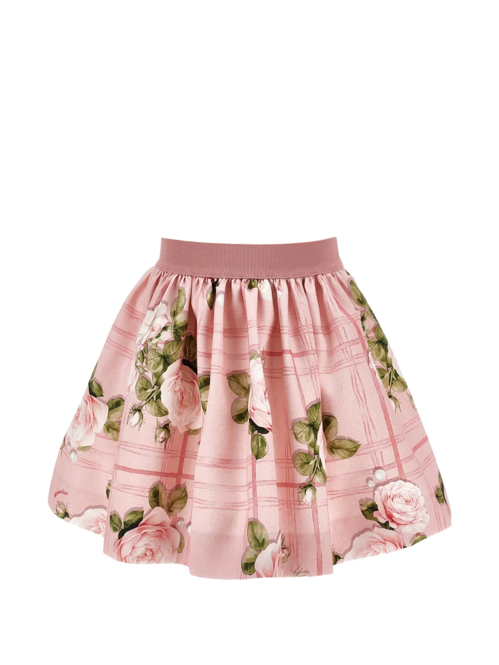 Monnalisa Plooirok met bloemenprint Roze