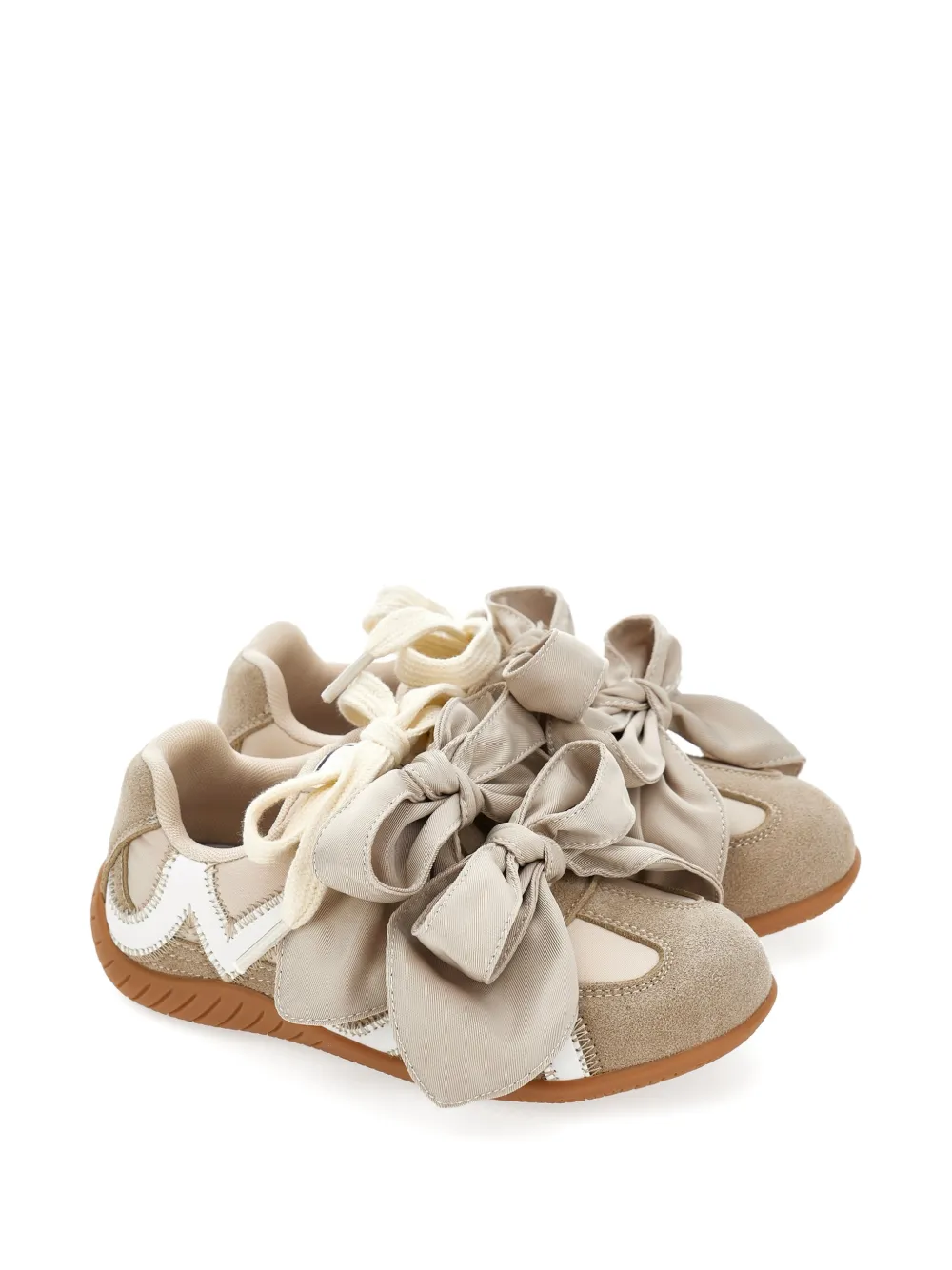 Monnalisa bow-embellishment sneakers Beige