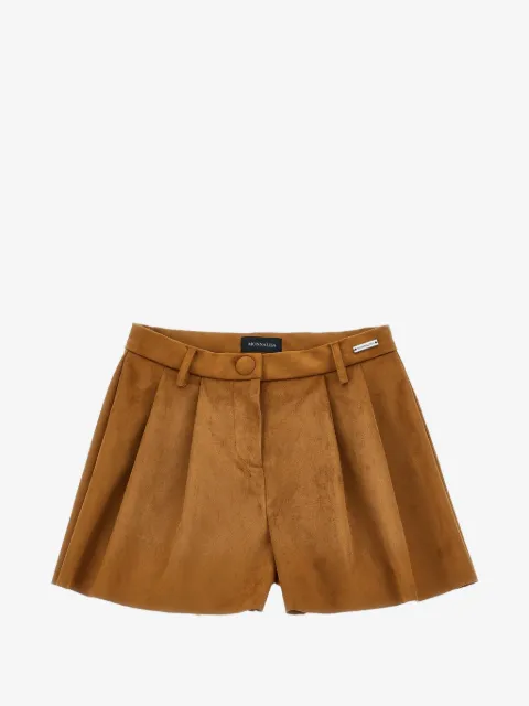 Monnalisa Falten-Shorts aus Faux-Wildleder