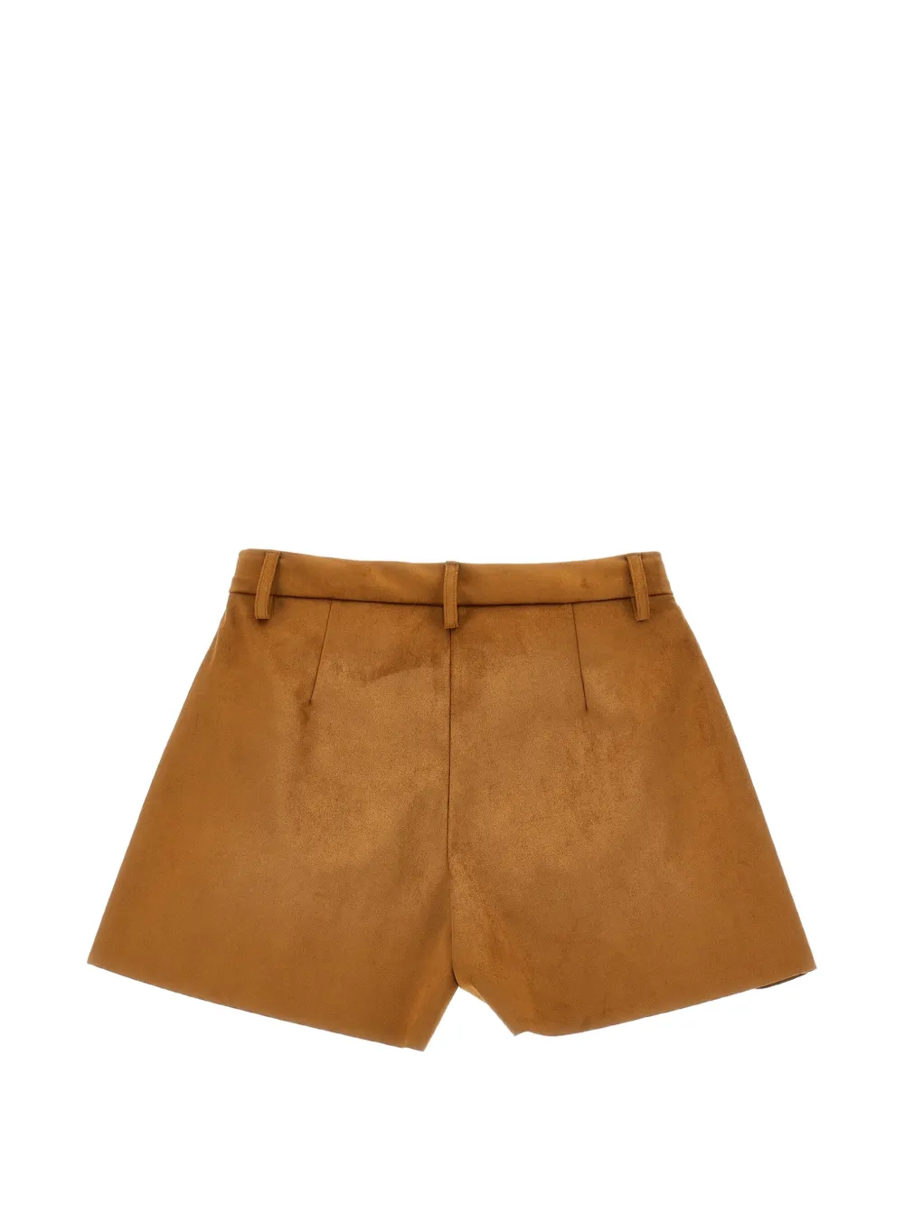 Monnalisa Geplooide shorts van imitatiesuède Bruin