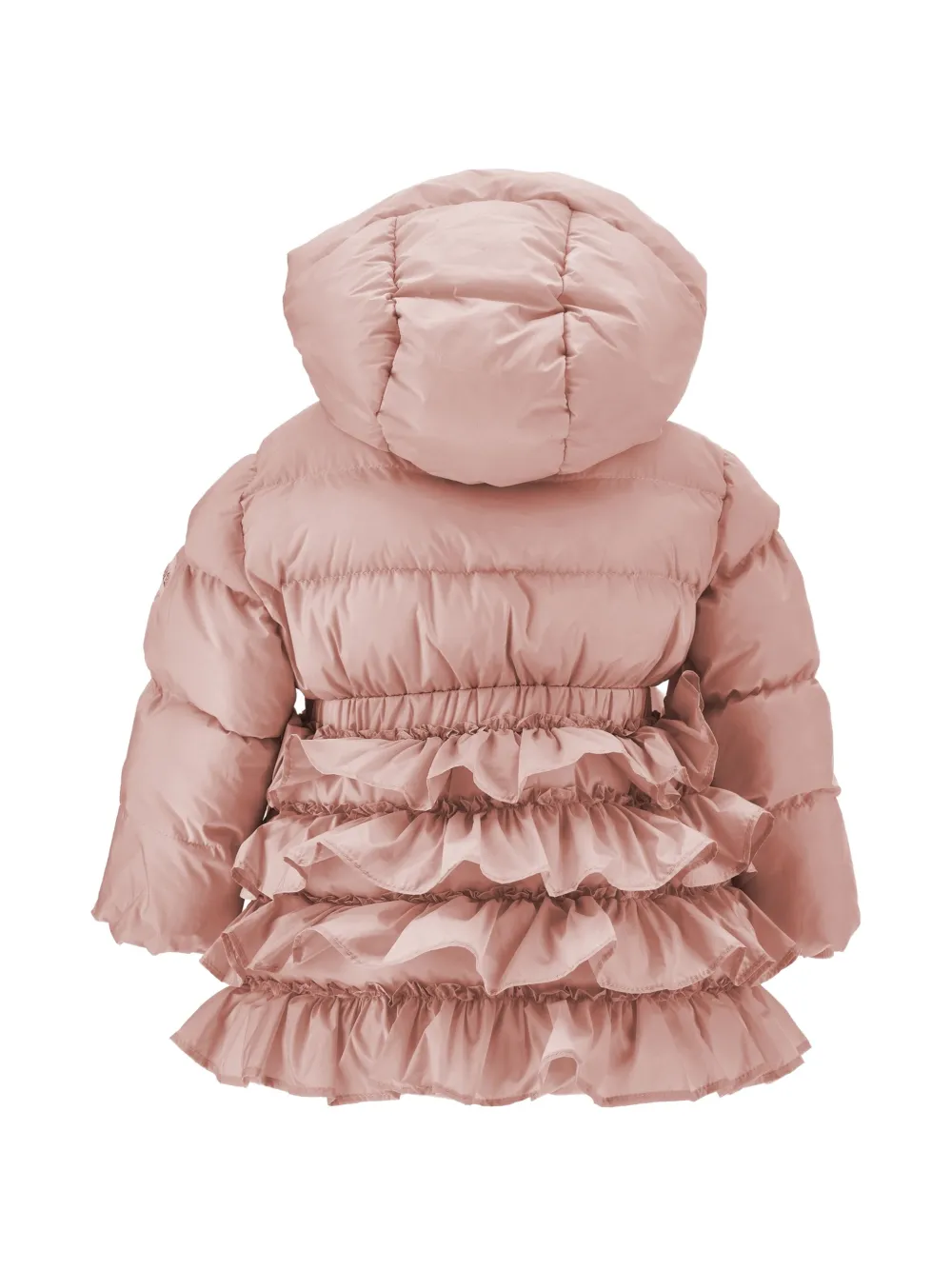 Monnalisa Gewatteerd jack met ruches afwerking Roze