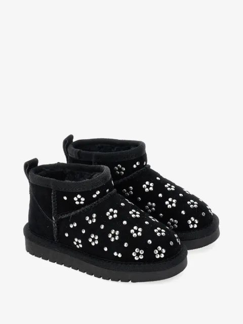 Monnalisa bottines en daim à détails de clous