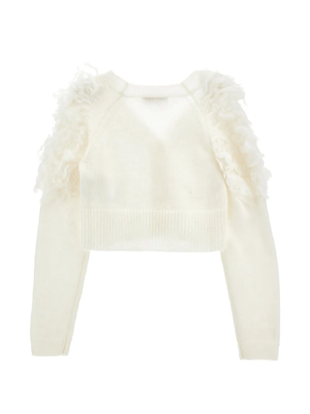 Monnalisa Vest met franje Wit