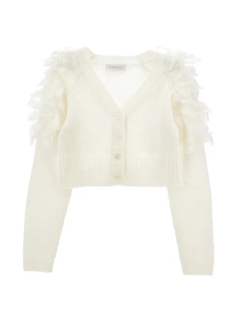 Monnalisa fringed-detail cardigan