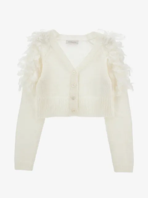 Monnalisa fringed-detail cardigan