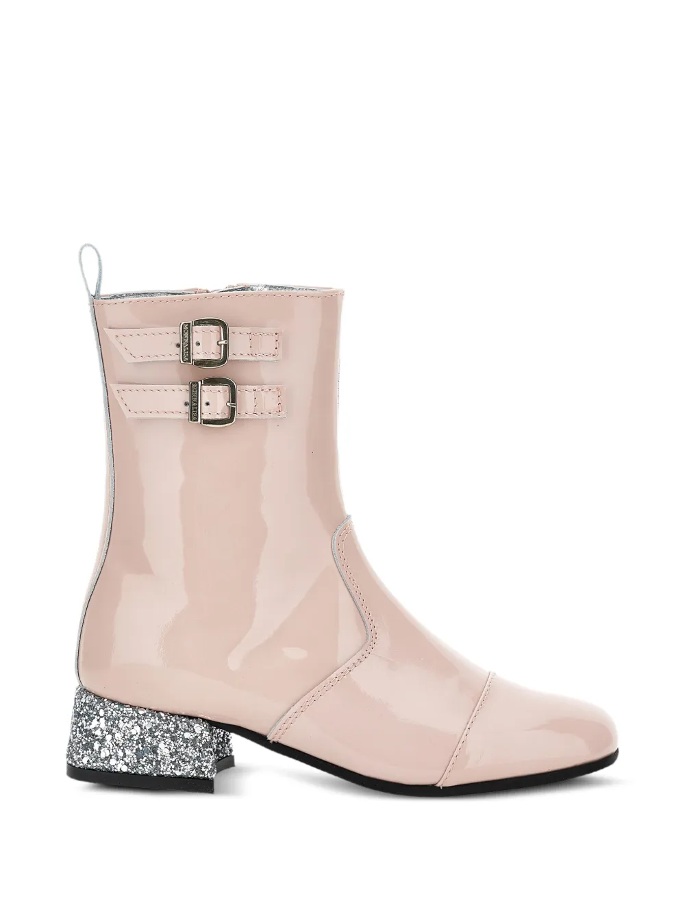 Monnalisa glitter-heel boots Roze