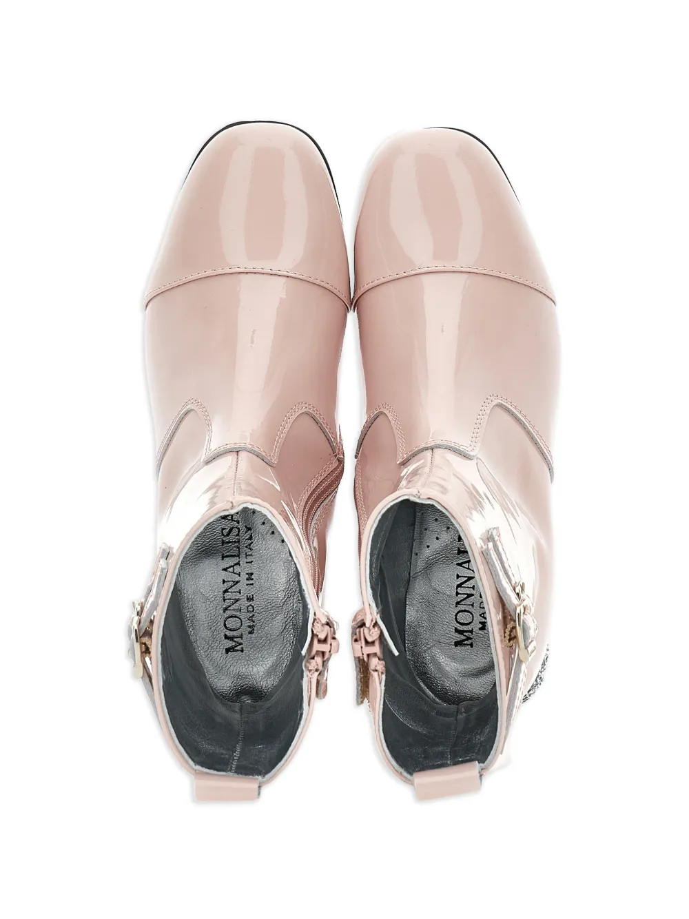 Monnalisa glitter-heel boots Roze