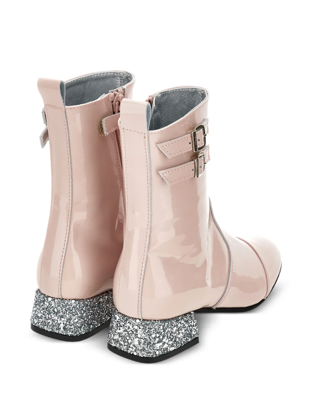 Monnalisa glitter-heel boots Roze
