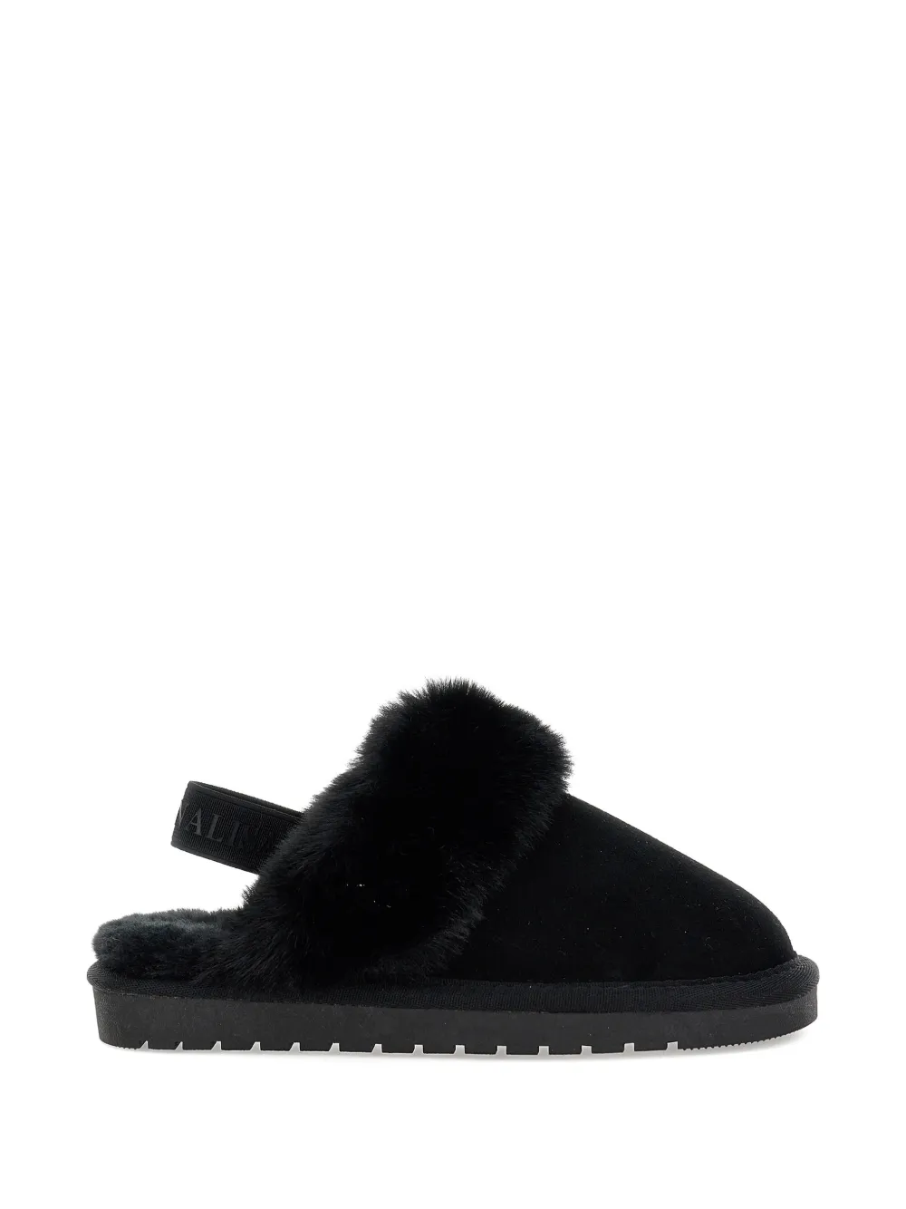 Monnalisa Slippers met afwerking van imitatiebont Zwart