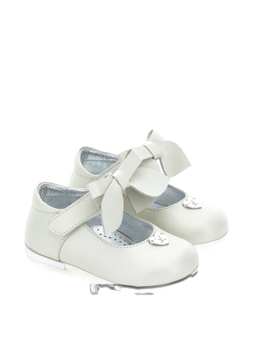 Monnalisa bow-detail heart-plaque ballet flats - Toni neutri