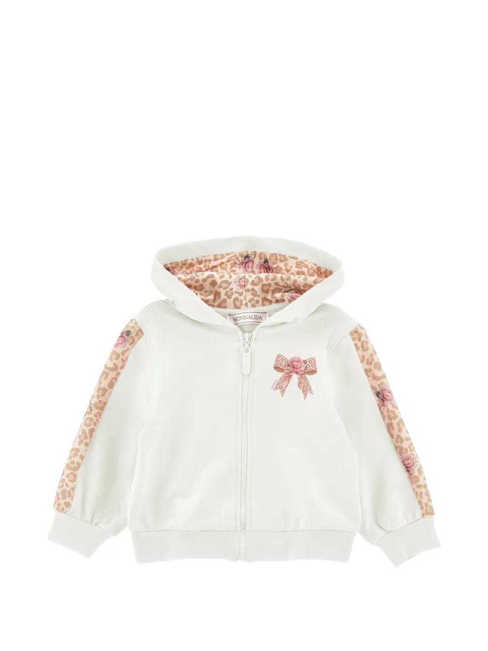 Monnalisa bow-print hoodie - Bianco