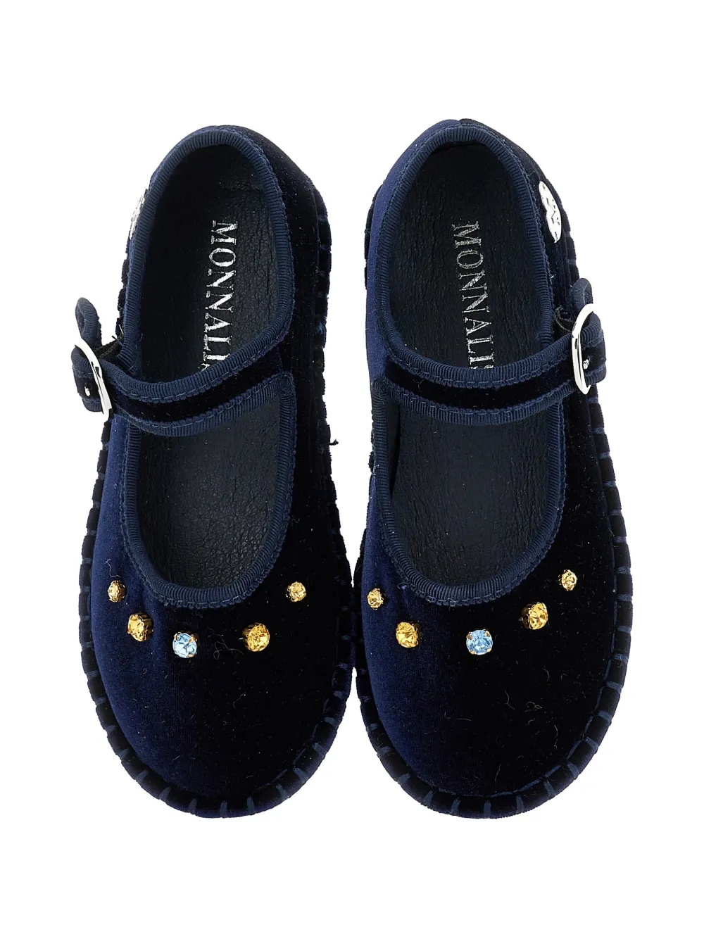 Monnalisa Ballerina's met kristallen Blauw
