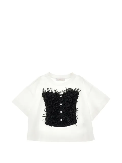 Monnalisa waistcoat-print T-shirt
