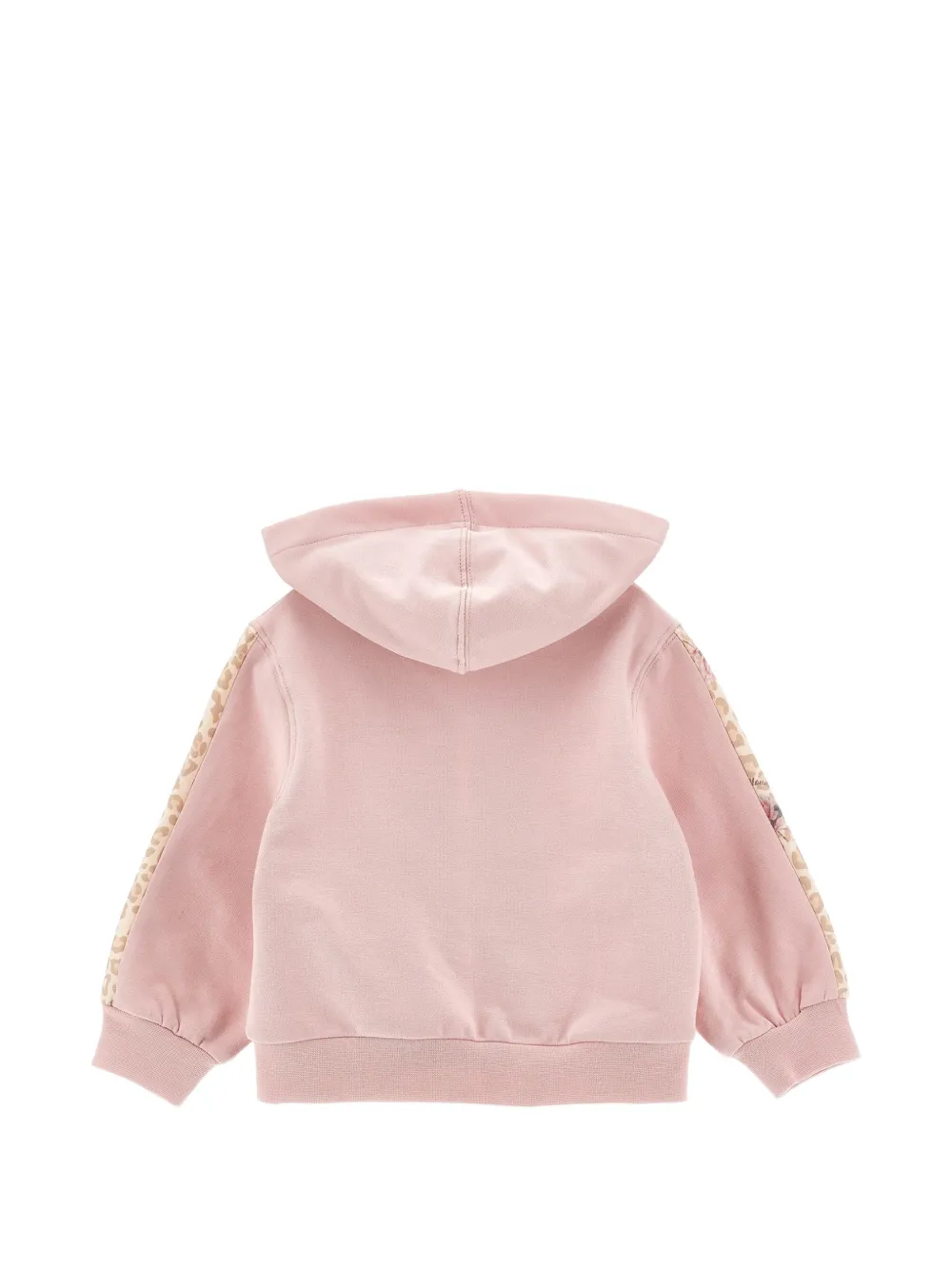 Monnalisa Hoodie met luipaardprint en bloemenprint Roze