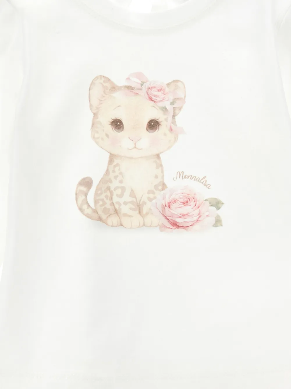 Monnalisa T-shirt met grafische print Wit