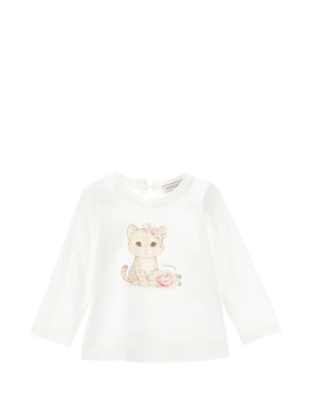 Monnalisa graphic-print long-sleeve T-shirt - Bianco