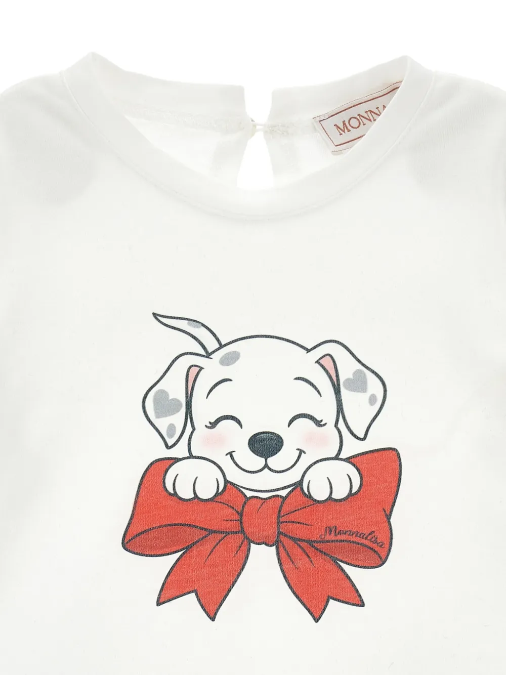 Monnalisa T-shirt met grafische print Wit