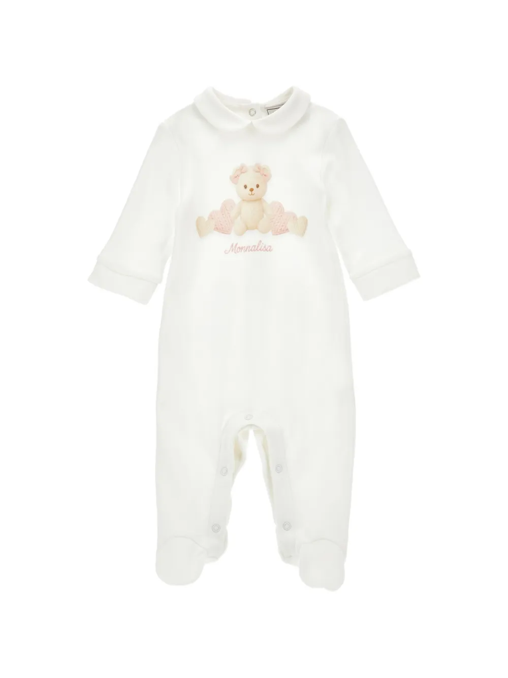 Monnalisa Tutina con stampa Teddy Bear - Bianco