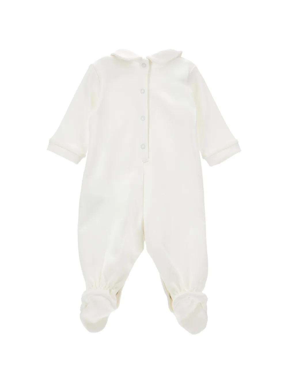 Monnalisa Badpak met Peter Pan kraag en teddybeerprint Wit