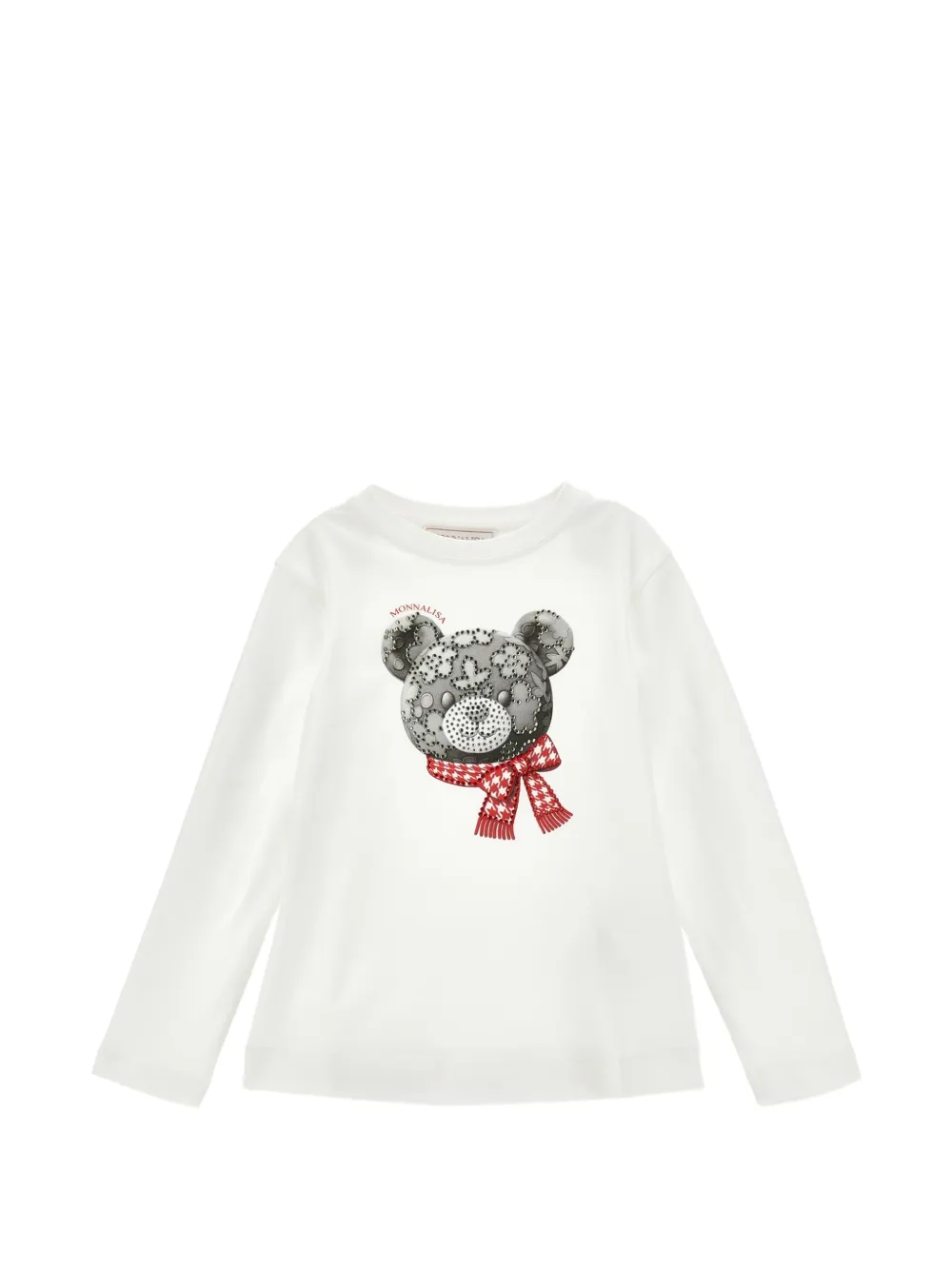 Monnalisa T-shirt con stampa Teddy - Bianco
