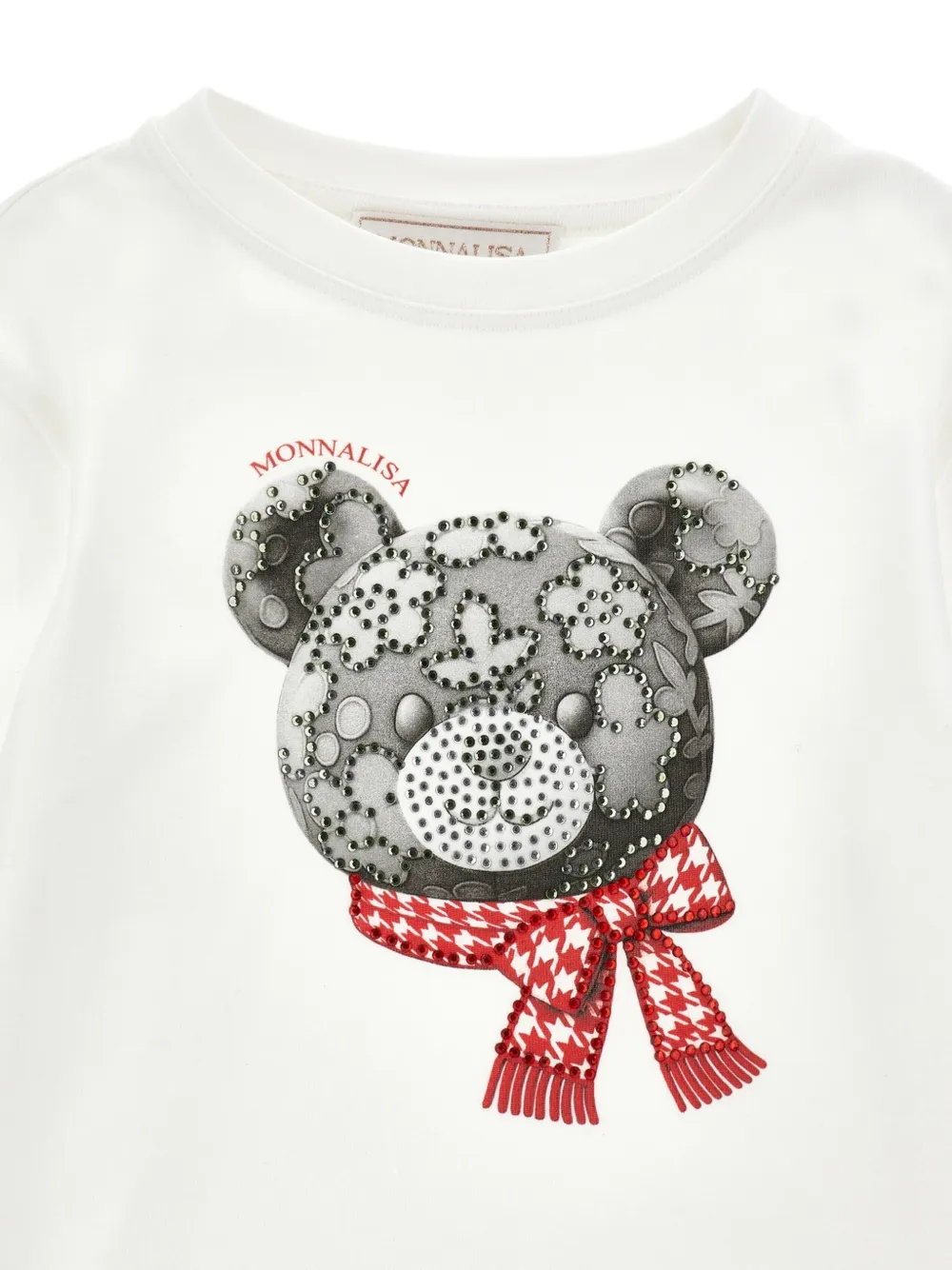 Monnalisa T-shirt met teddybeerprint Wit