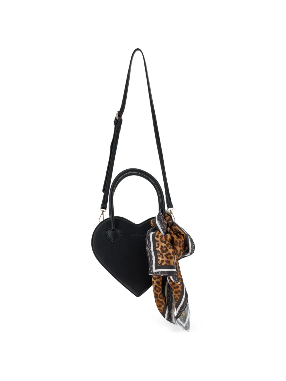 Monnalisa Hartvormige schoudertas met sjaaldetail Zwart