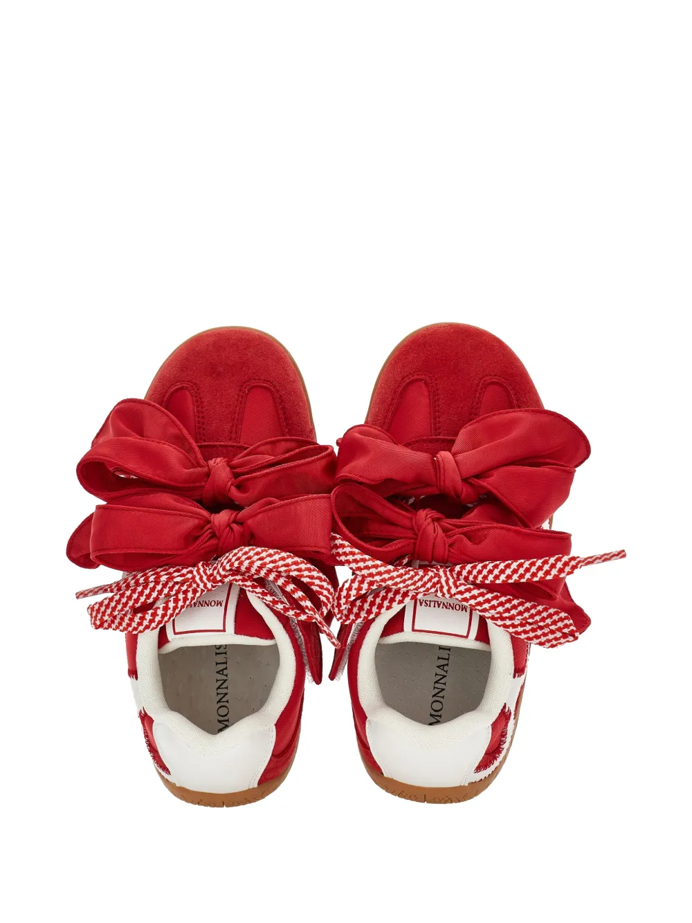 Monnalisa bow-detail panelled sneakers Rood