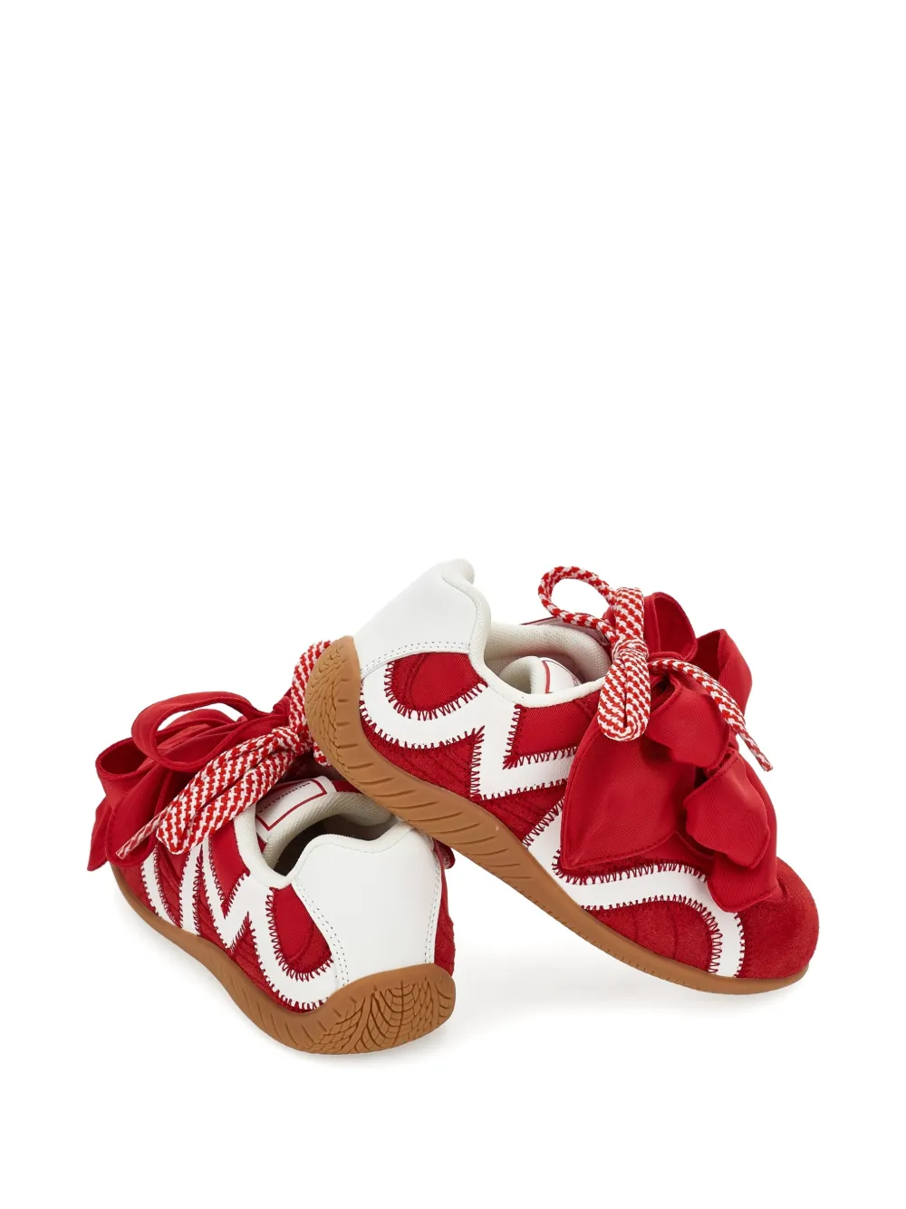 Monnalisa bow-detail panelled sneakers Rood