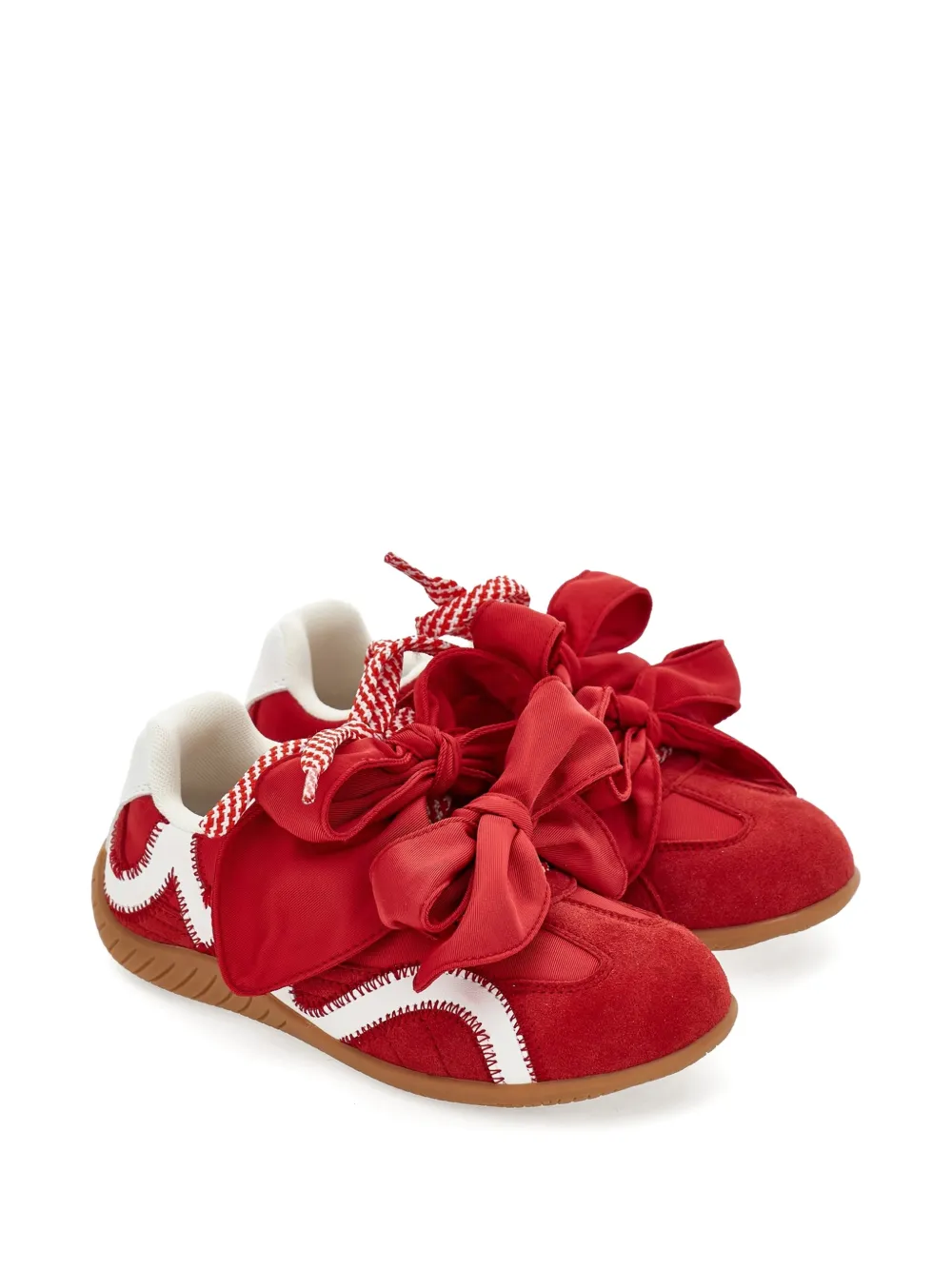 Monnalisa bow-detail panelled sneakers Rood