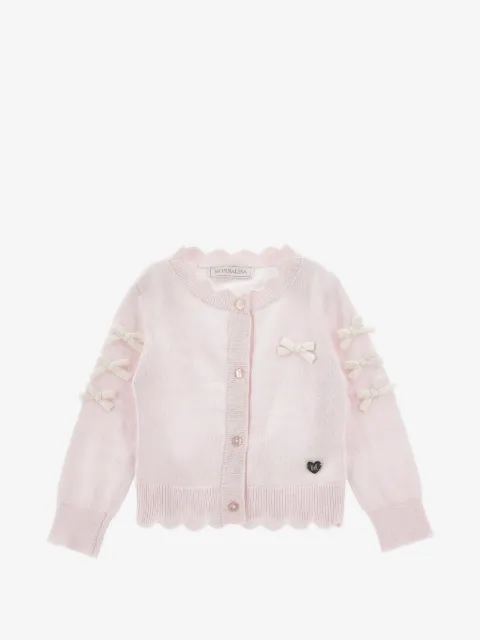 Monnalisa cárdigan con detalle de moño
