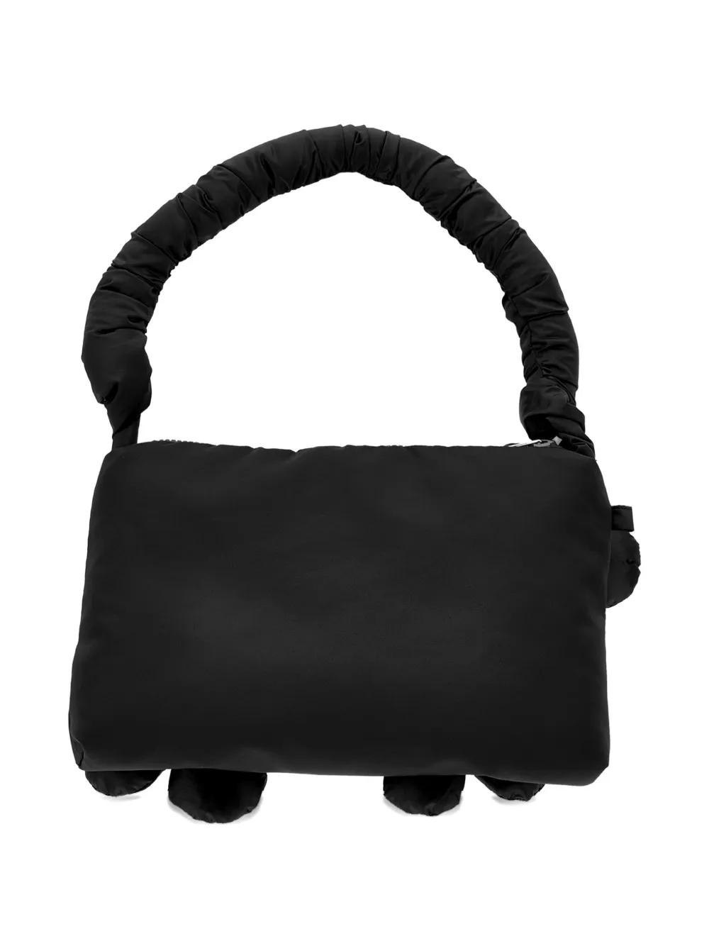 Monnalisa Shopper met bloemapplicatie Zwart