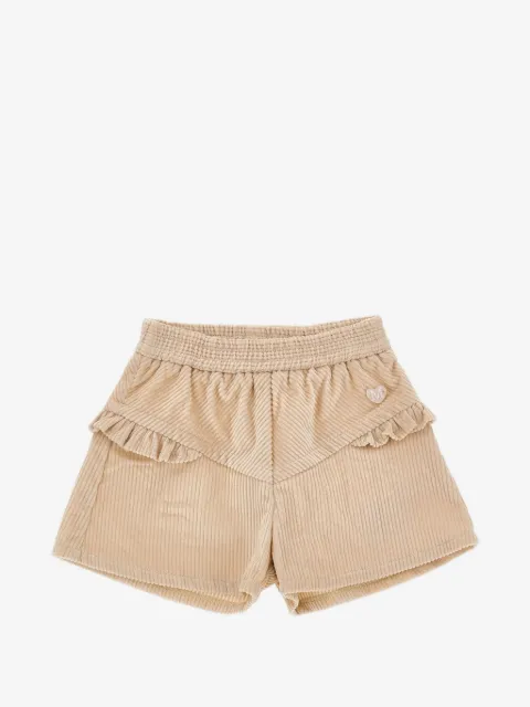 Monnalisa Gerüschte Shorts aus Cord