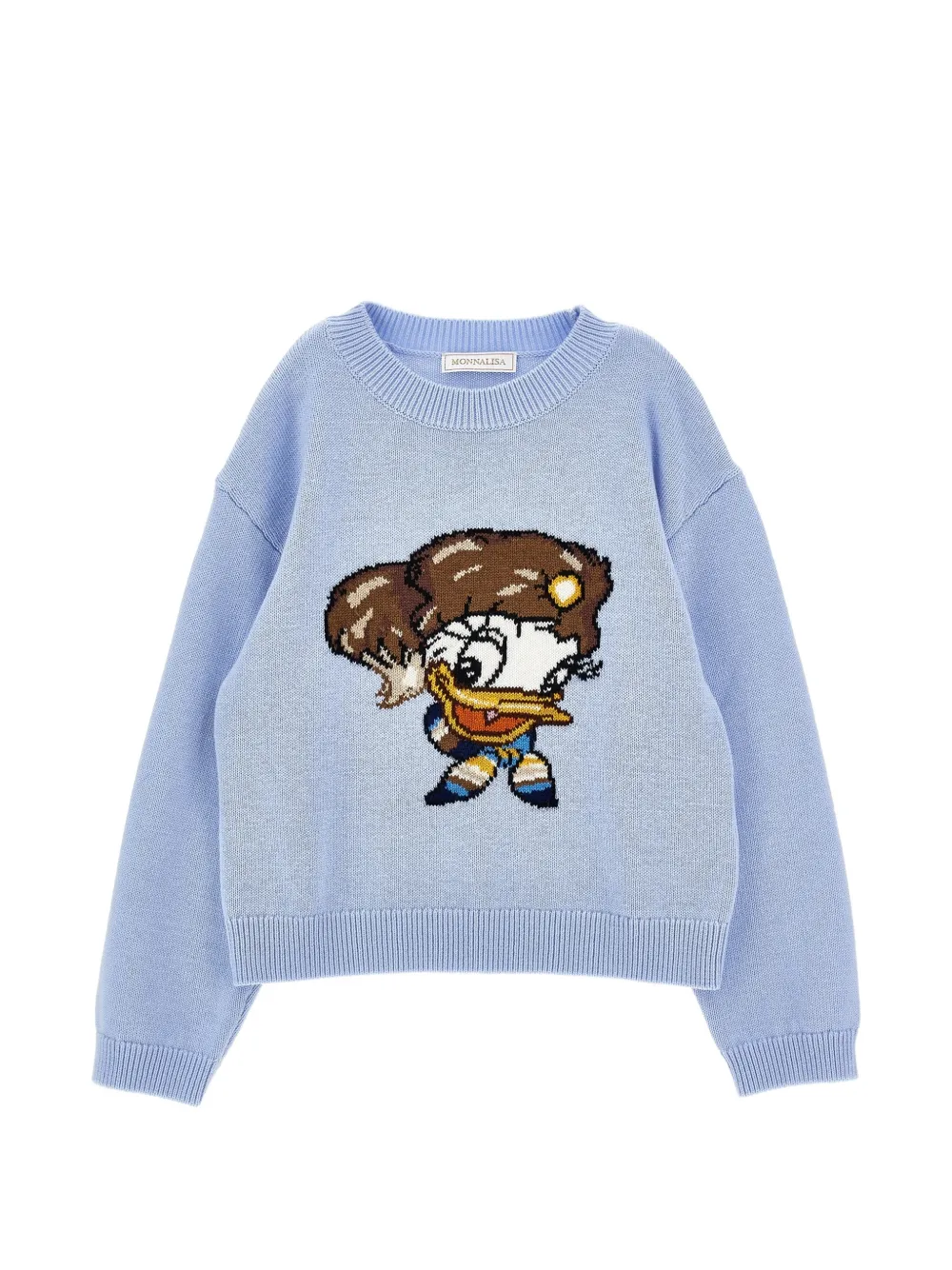 Monnalisa Maglione con intarsio - Blu
