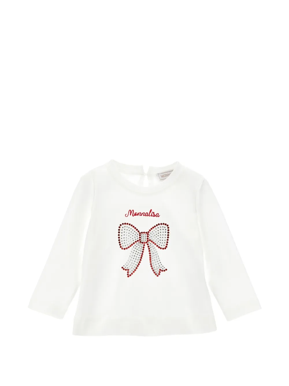 Monnalisa T-shirt con strass - Bianco
