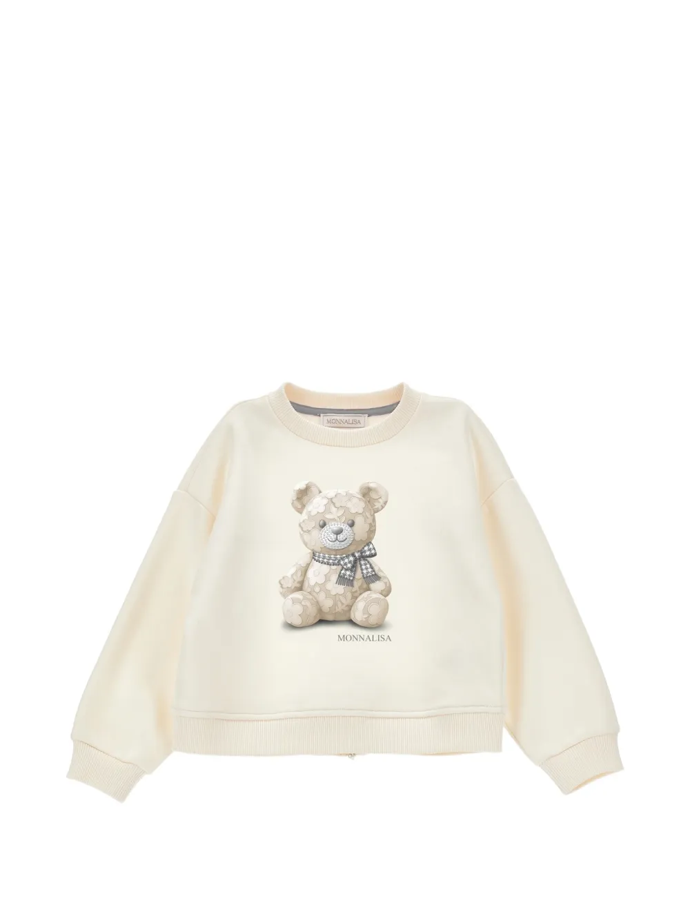 Monnalisa Maglione con stampa Teddy Bear - Toni neutri