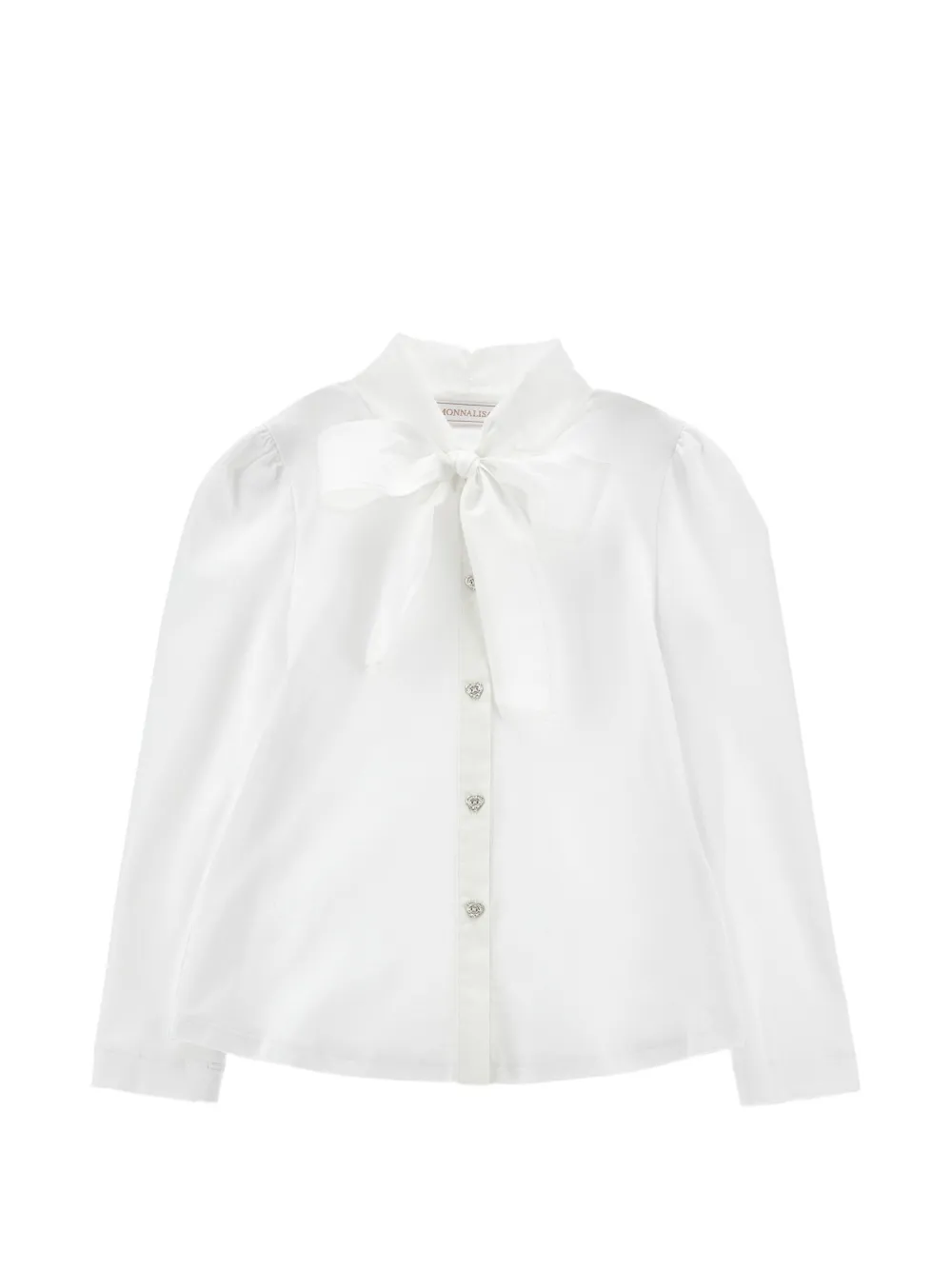 Monnalisa Kids' Bow-detail Pussy-bow Blouse In White