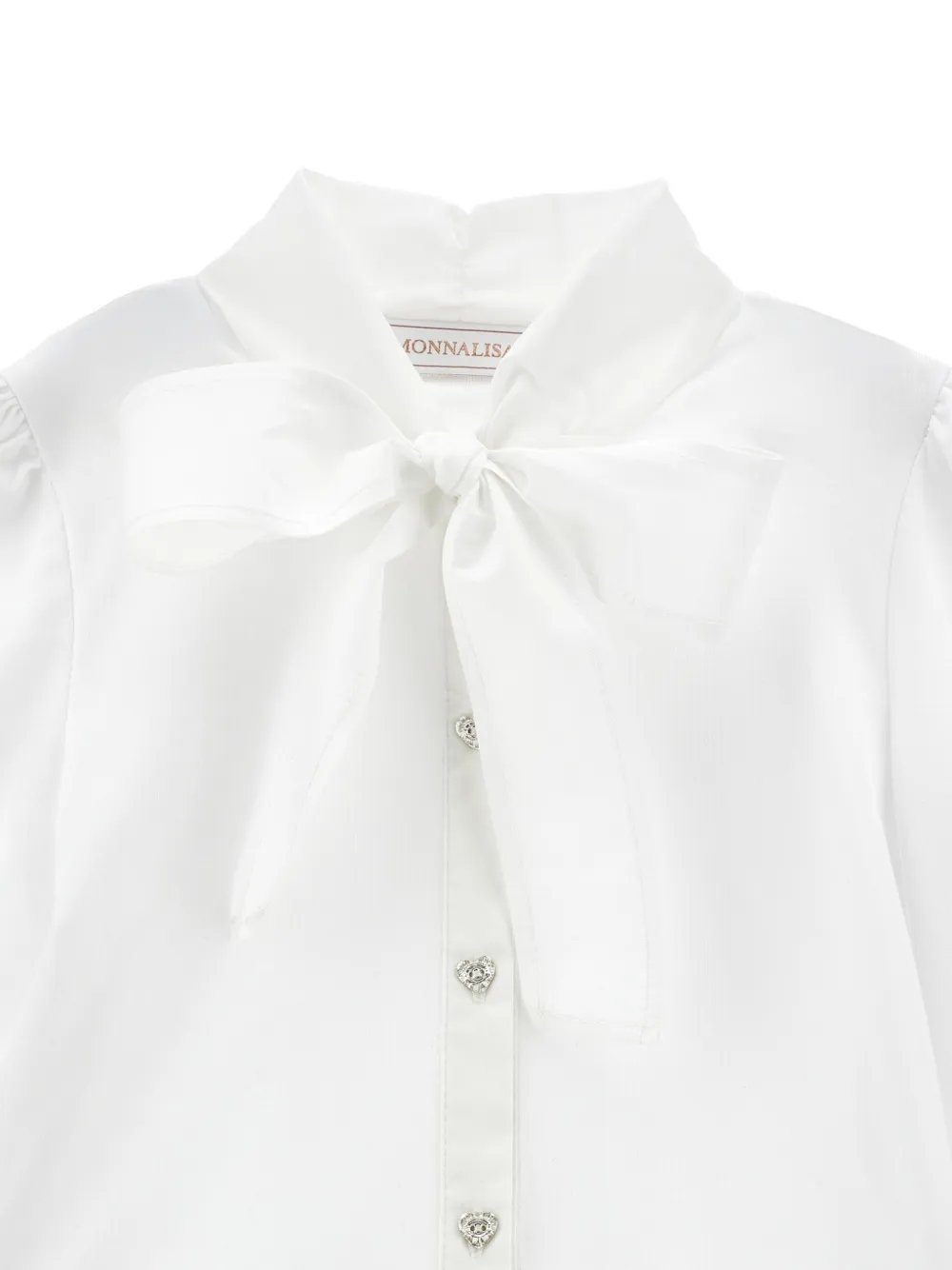 Monnalisa Blouse met strikdetail Wit