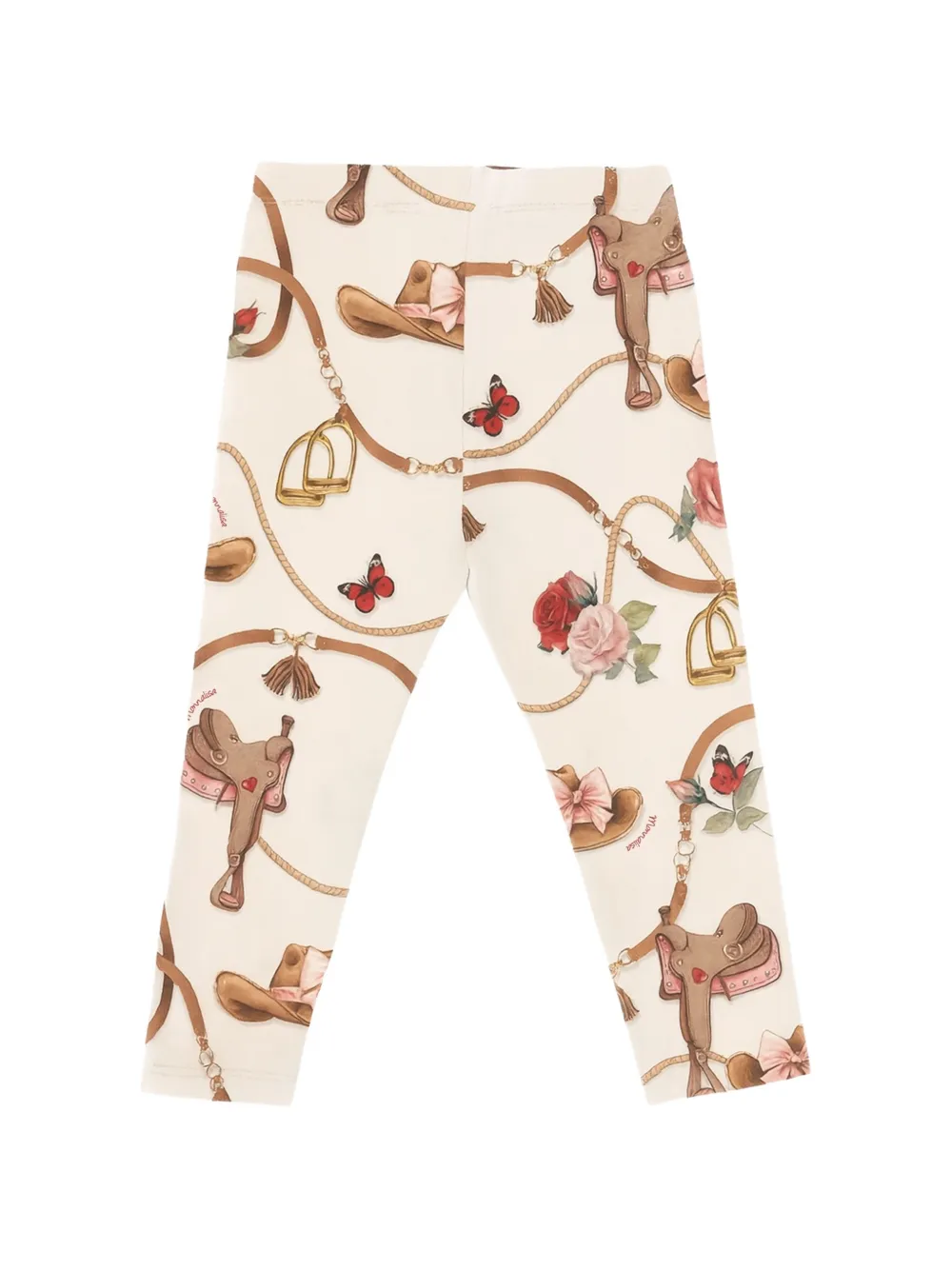 Monnalisa Legging met ruiterprint Beige