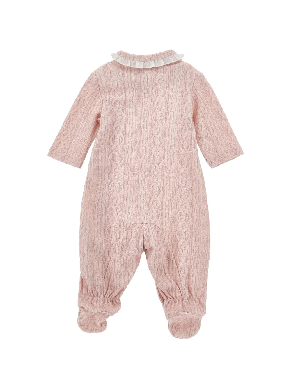 Monnalisa Kabelgebreide pyjama met ruchekraag Roze