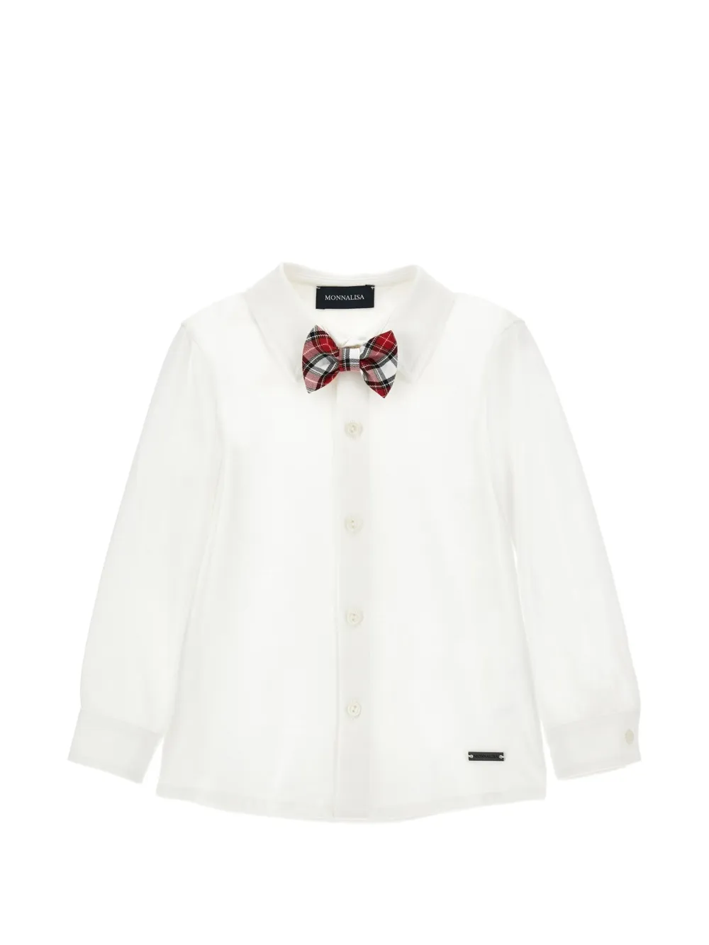 Monnalisa Camicia con fiocco - Bianco