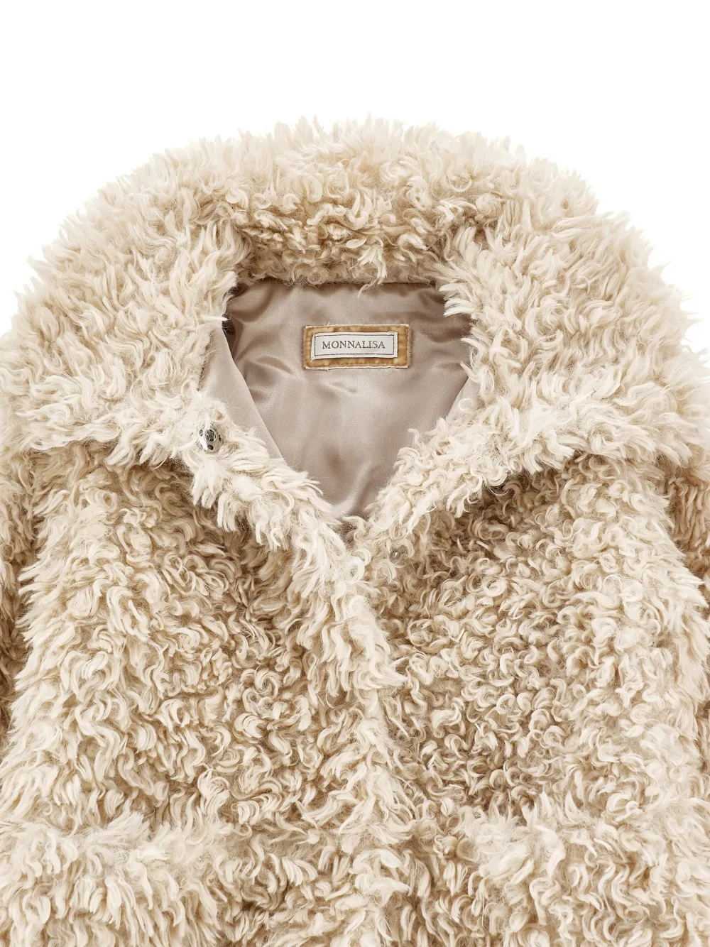 Monnalisa Jack van imitatiebont met textuur Beige
