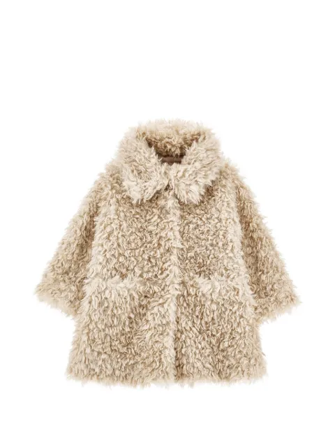 Monnalisa faux-fur textured jacket