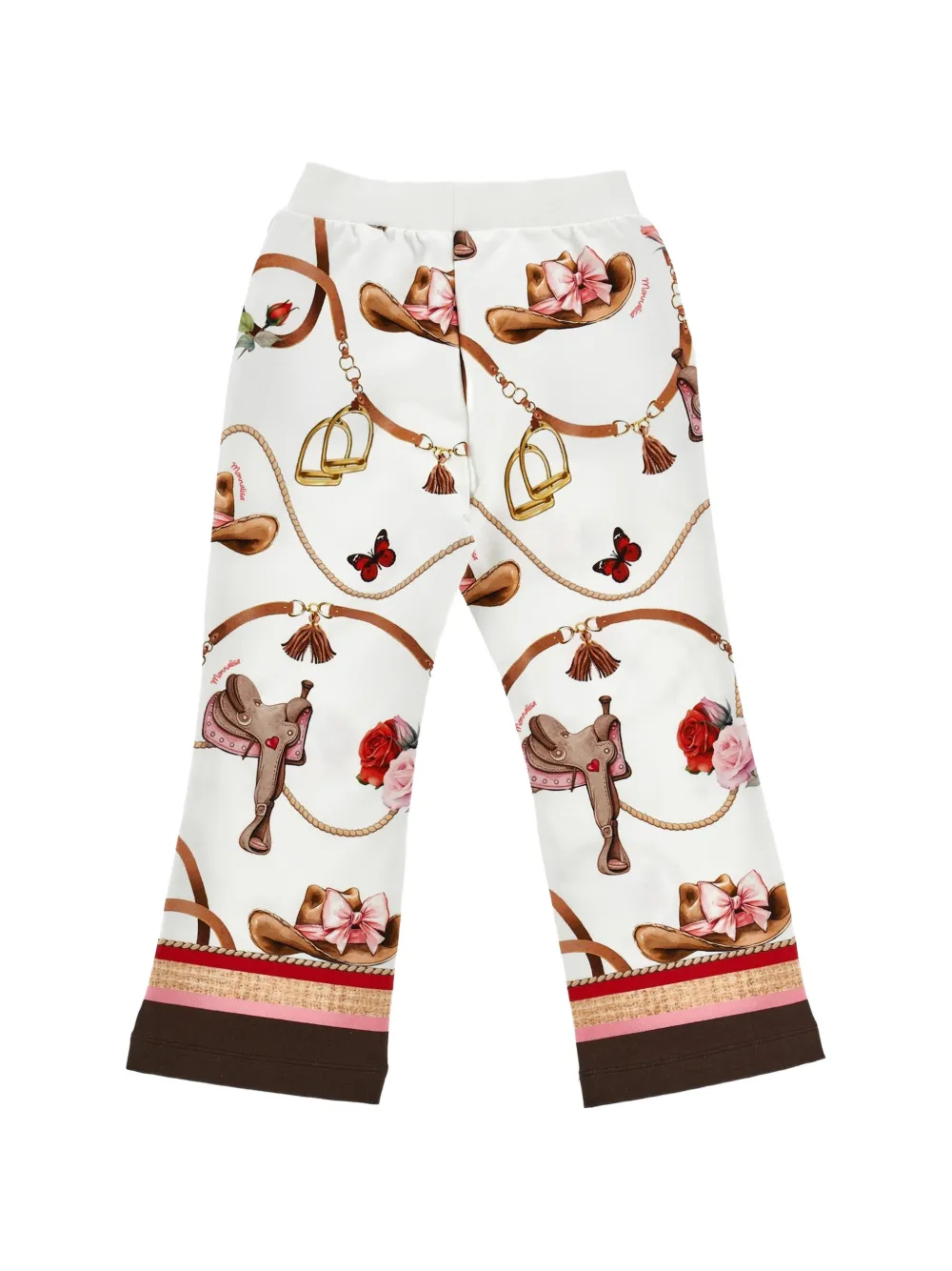 Monnalisa Broek met wijde pijpen Wit