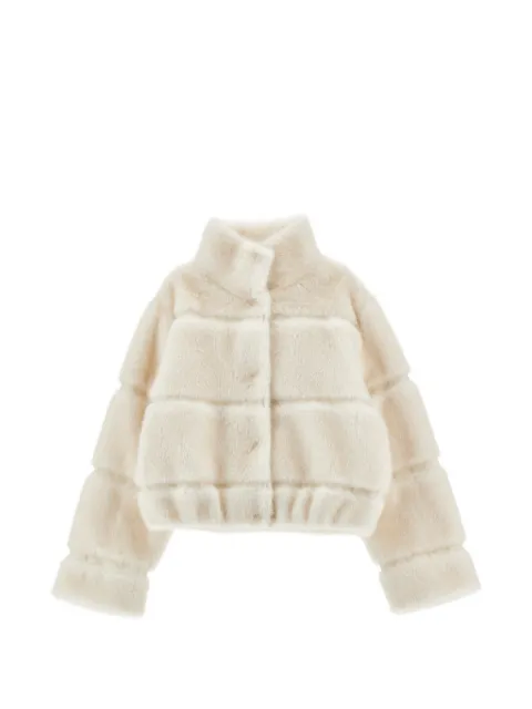 Monnalisa faux-fur panelled jacket