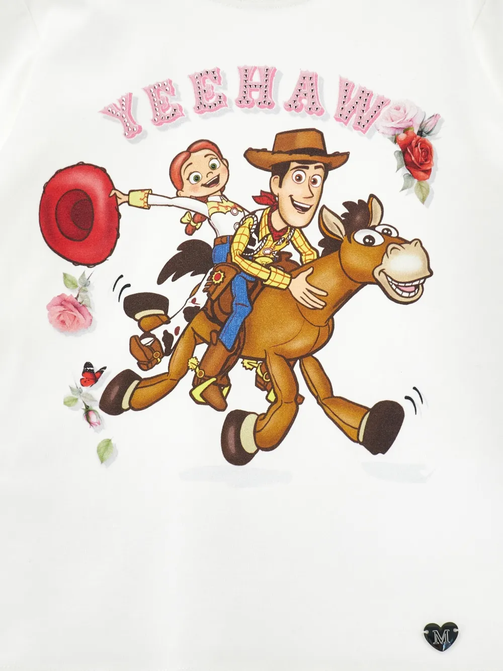 Monnalisa T-shirt met grafische print Wit