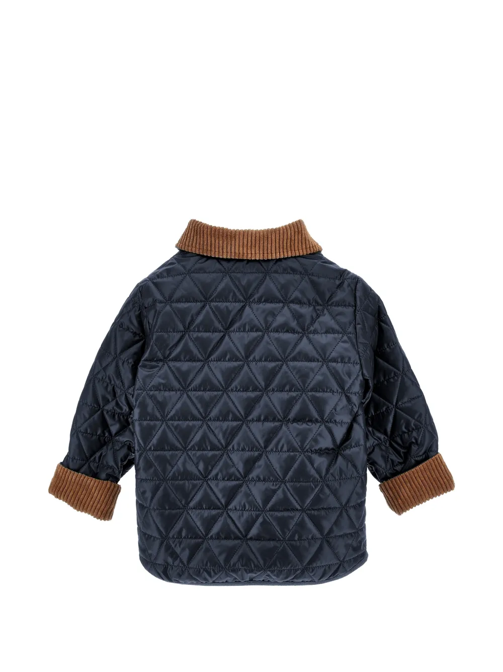 Monnalisa Gewatteerd jack met ribfluwelen kraag Blauw